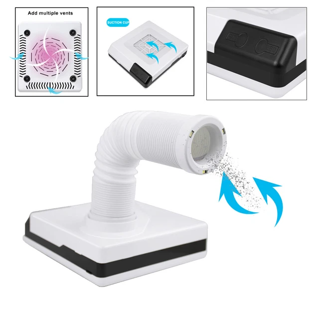 Denshine LED 60W Nail Dental Lab Desktop Dust Collector Extractor Machine