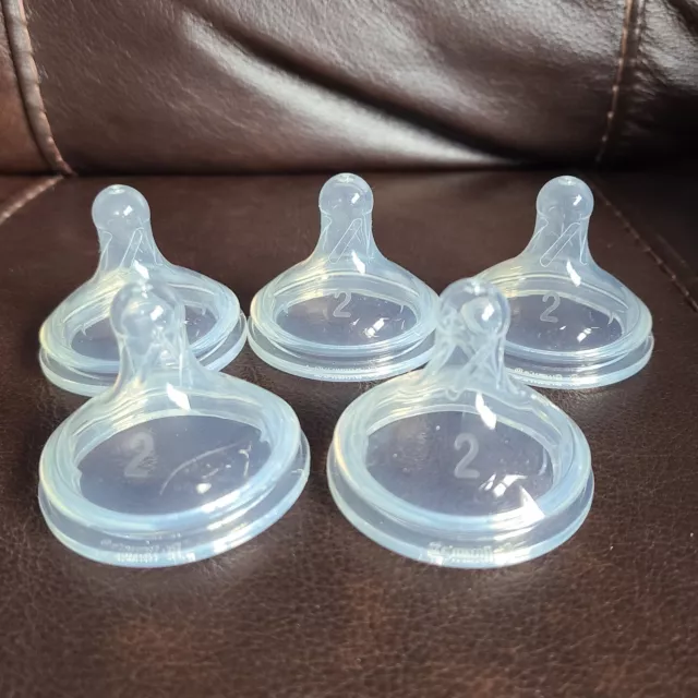 Dr Browns 5 Nipples Level 2 Size 3+ Medium Flow For Wide Neck Anti-Colic Bottles