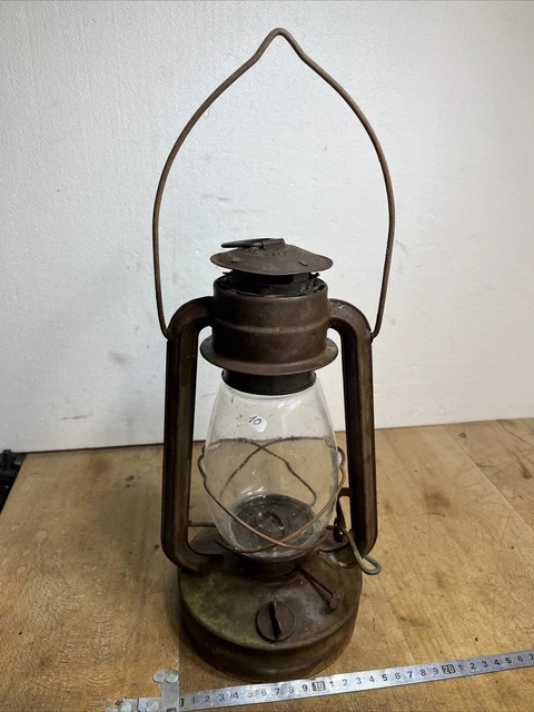 Lampe à Kérosène, Lanterne de Tempête Nostalgie Rétro, Lampe de Secours en Verre Artisanal Simple pour Décoration D'éclairage à la Maison (32 CM