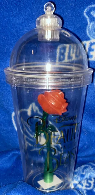 Disneyland Parks Beauty & The Beast Light Up Enchanted Rose Cup, No Straw