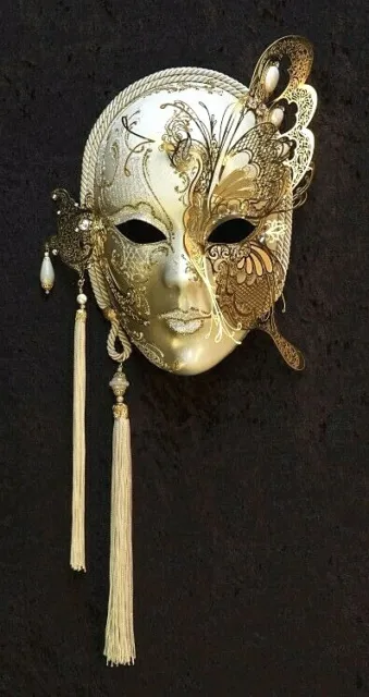 Masque Vénitien Visage Mettable De Mural Original Venezia Carnaval Neuf