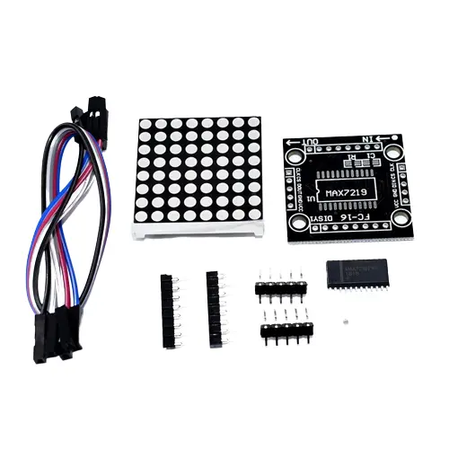 MAX7219 8X8 Red Dot Matrix Display Module Kit for Arduino Raspberry Pi and More