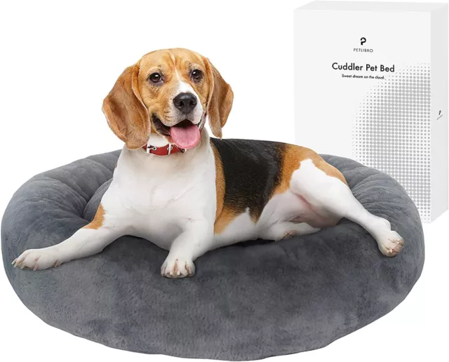 2 Pcs Large 30” Dog Bed memory foam Mattress Comfortable Round Calming Donut