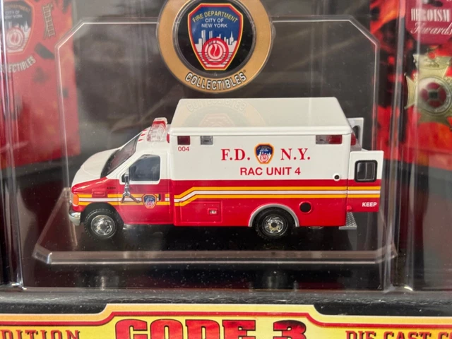 CODE 3 FDNY RAC Unit 4 Ford E-350 Ambulance (12068) M $75.00 