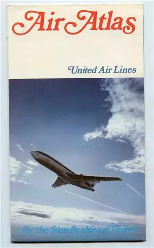 United Airlines Air Atlas 1967 UAL United States & Hawaii Route Maps