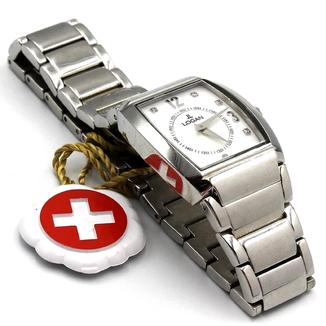 Orologio Uomo Vintage da Donna con Diamanti Acciaio Bianco Swiss Made Madreperla