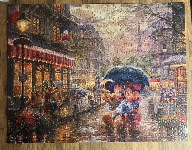 Thomas Kinkade Jigsaw Disney Mickey & Minnie in Paris 500 Peices - US EXCLUSIVE