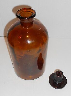 Antike Apothekenflasche braun, mit Glasstopfen, Höhe 21cm, gebraucht, GUT!  2