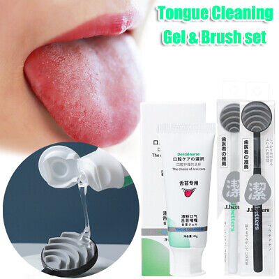 Limpiador de lengua como nuevo gel dental limpieza de aliento fresco herramienta cepillo
