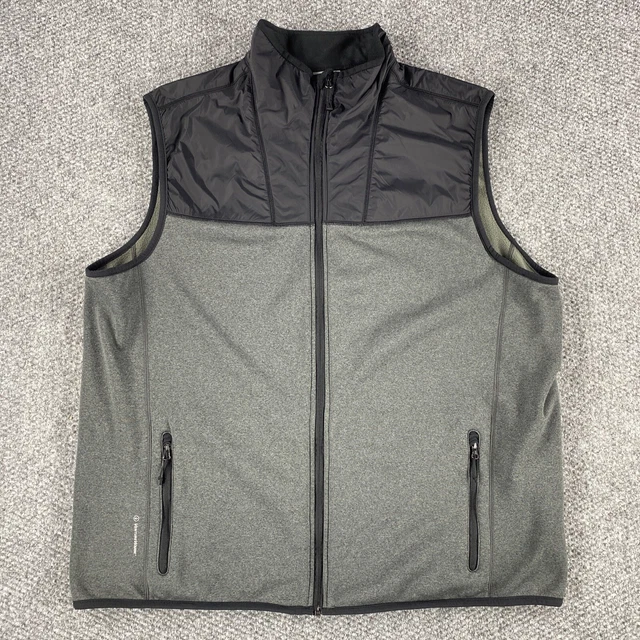 Champion Mens Venture Warm Athletic Vest Full Zip Black/Gray Size XXL