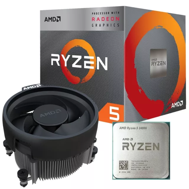 AMD Ryzen 5 3400G | Processeur 3.7GHz 4 Cœurs 8 Threads CPU Socket AM4 +GPU +FAN