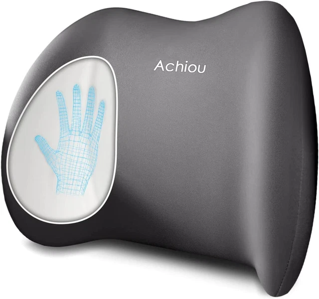 Achiou Lumbar Support Pillow for Office Chair Car Seat Orthopedic Chair, Memory