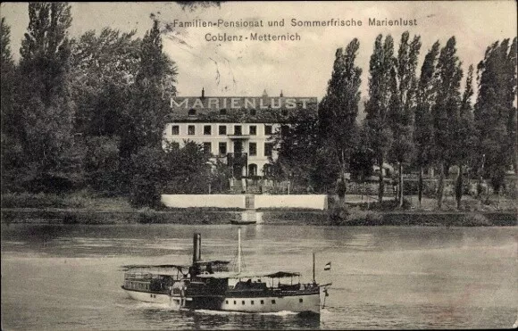 Ak Metternich Koblenz am Rhein, Familien-Pensionat und... - 4296281
