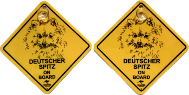 2 piezas 12 cm señal de tráfico + ventosa punta alemana señal de advertencia perro