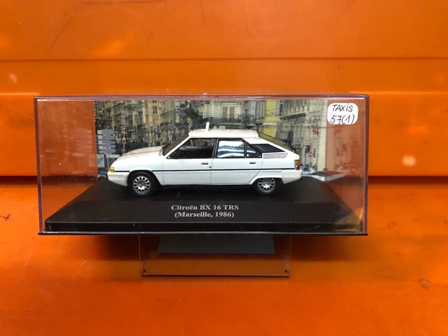 Modèle Réduit Citroën BX 16 TRS Taxi Marseille 1986 - IXO 1:43 - Blanc - Neuf