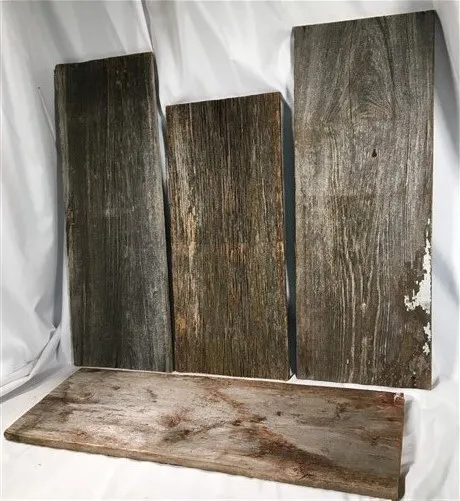 4 Barn Wood Reclaimed Planks, Wall Siding Boards, Lumber Floating Shelf A8,