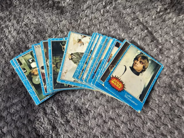 Star Wars 1977 Topps Trading Cards Conplete Base Set 66 Cards Blue