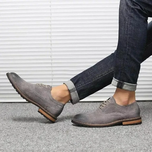 Mocassins Brogue Oxford En Cuir Synthétique Noir - Style Décontracté - Plusieurs Pointures Dispo