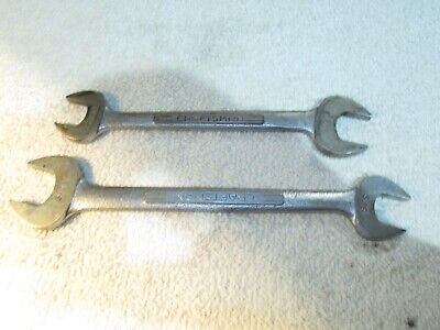 Lot of 2 Vintage Craftsman open end wrenches SAE  = V  = -- see description