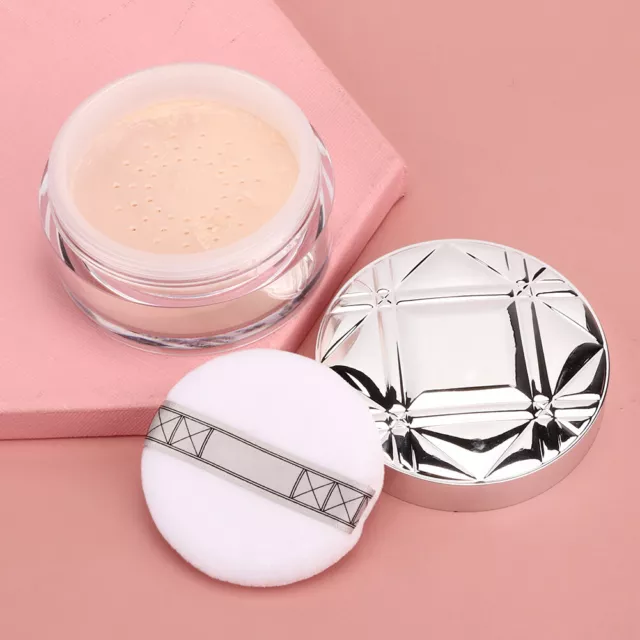 (Ivory White)Makeup Setting Powder Matte Oil Control Loose Powder Face VIS