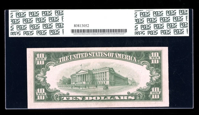 DBR 1934-B $10 Silver Vinson-signed Fr. 1703 PCGS 45 PPQ Serial B19139004A 2