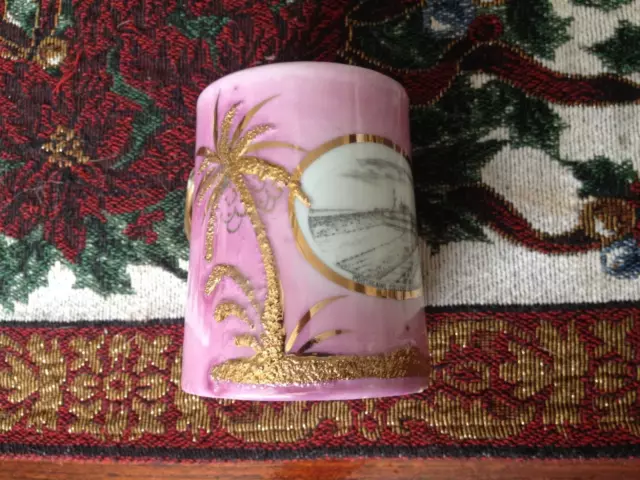 antique touristware,pink lustre,PORTHCAWL COLLAGE AND PROMANARDE,WALES