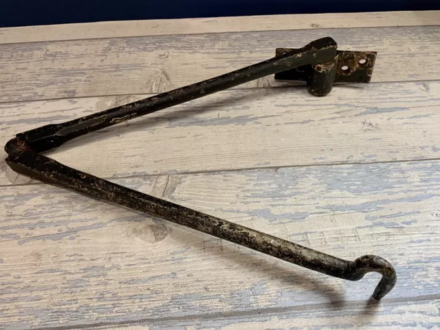 Unusual Georgian Elbow Double Hinged Inside Locking Latch Gate Hinge With Hook