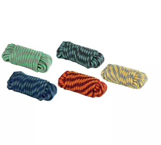 8 PK 1/2 in. x 50 ft. Assorted Color Heavy-Duty Polypropylene Diamond Braid Rope