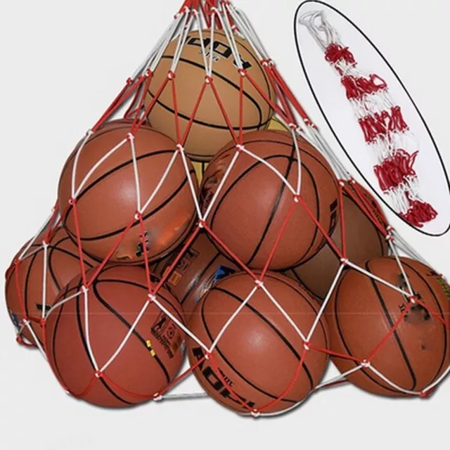 120cm Nylon Mesh Net Bag Basketball Football Volleyball Rugby 10 Ball Hol;c;