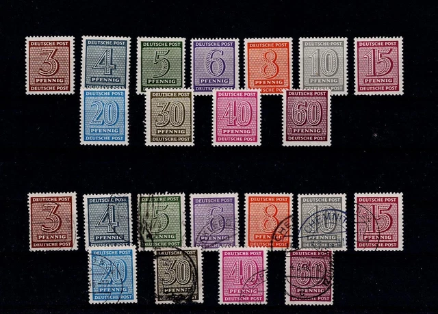 SBZ  West-Sachsen     Mi.Nr. 126 - 137y postfr. +  gest.  ansehen !