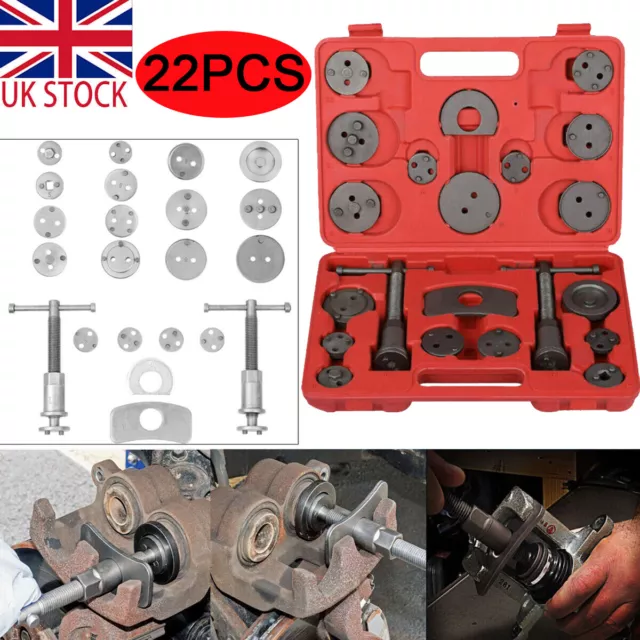 Universal 22Pcs Car Disc Brake Caliper Piston Rewind Wind Back Tool Pad Kit Set