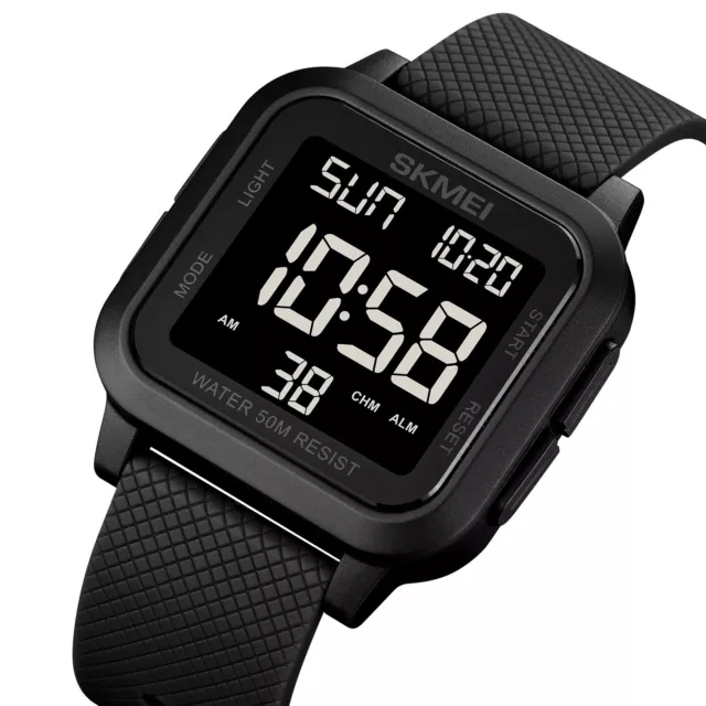 SKMEI MENS WRIST Watch Waterproof Digital Sports Stopwatch