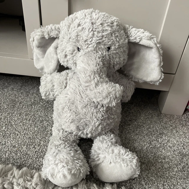 M&S MARKS & Spencer Vintage Grey Elephant Baby Soft Hug Comforter Toy