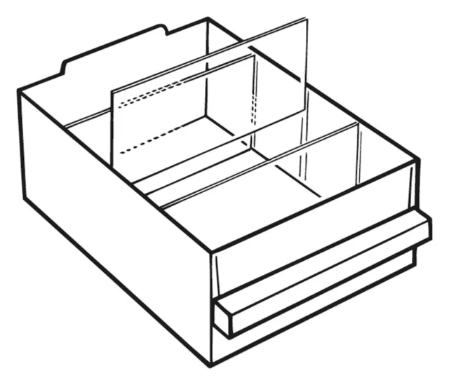 Raaco Trennwand Satz a 12 Stück für Schublade Typ F - 106764