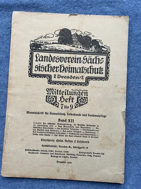 Landesverein Sächsischer Heimatschutz Dresden Heft 7-9, Band 12 von 1924