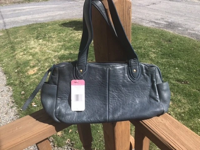 NEW Sigrid Olsen Handbag Soft Blue Bubbled Leather Purse MSRP $188 NWT