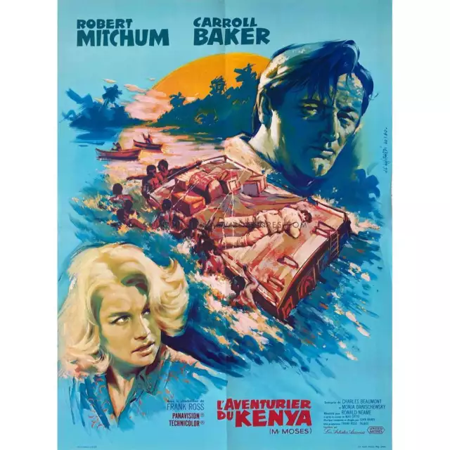 L'AVENTURIER DU KENYA Affiche de film  - 60x80 cm. - 1965 - Robert Mitchum, Rona