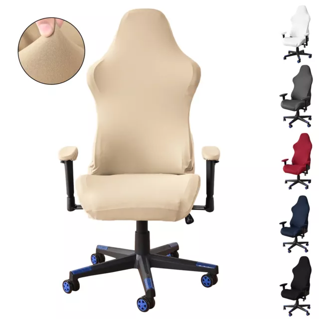 Stretch Spandex Game Chair Cover Seat Cover Computer Chair Slipcover Grey Red US