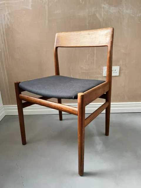 SET OF 4 Mid Century Danish Paper Cord + Teak Dining Chairs By Moller Model  75 £2,200.00 - PicClick UK