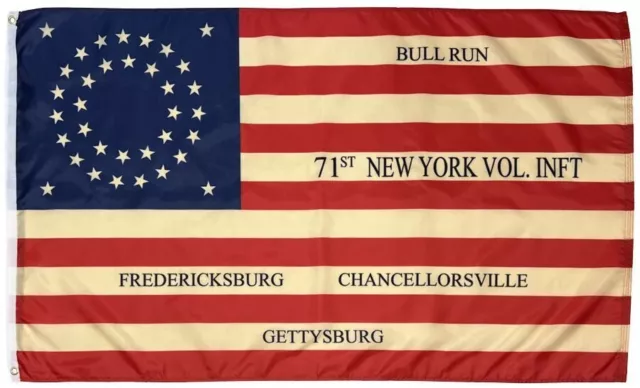 71st New York Volunteer Infantry Regiment Commemorative 3x5 Flag 100D