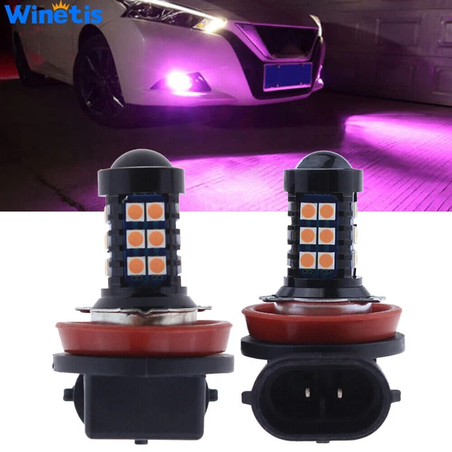 2X H8 H11 Pink Purple LED Fog Light Bulb Fit Acura TSX TL ILX MDX RDX RL RSX ZDX