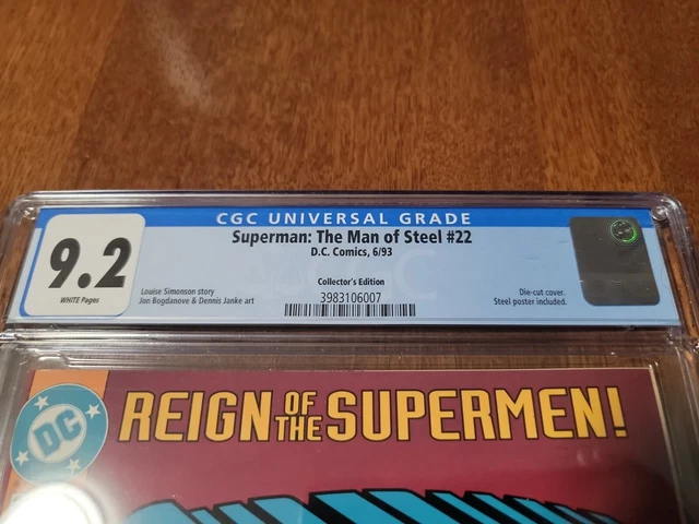 Superman: The Man of Steel #22 [Die-Cut Cover Edition] (Jun 1993, DC) 3