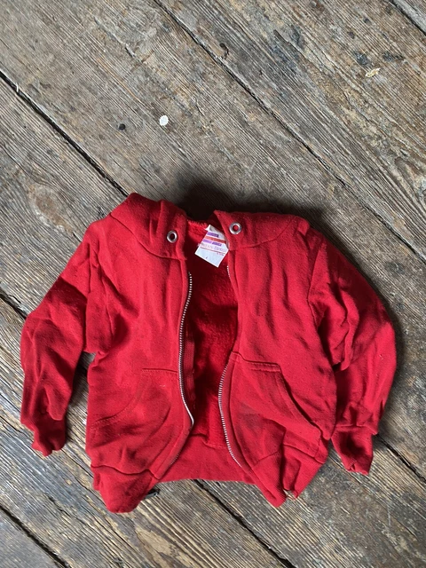 Vintage Sweats Express Hoodie Sweatshirt Red Tultex Boys Girls A16 Childrens 4