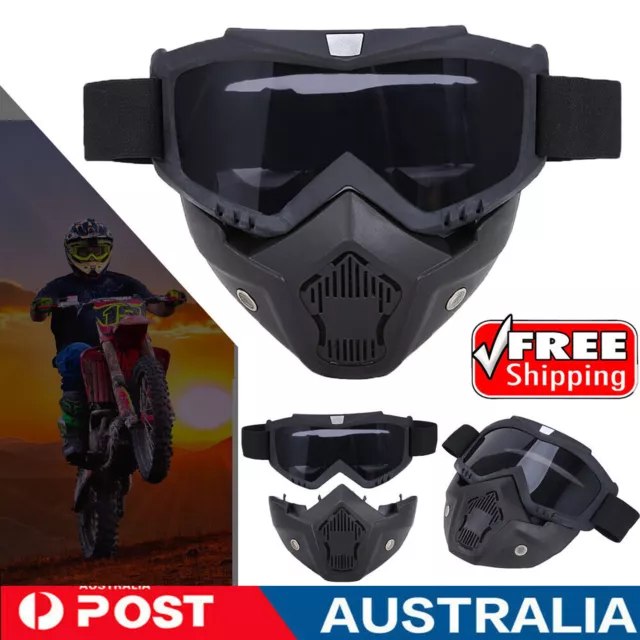 Best Modular Motocross Face Mask Goggles Motorcycle Off Road Race Eyewear Glass