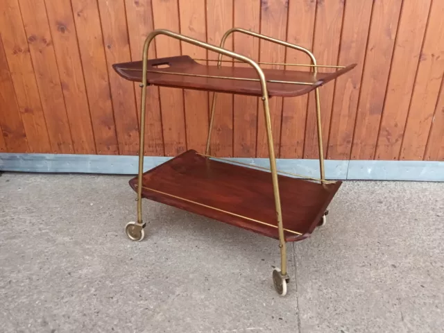 Serving Trolley Tea Trolley Wood 60er Table Side Table Midcentury BAR