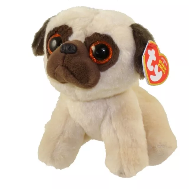 Ty Beanie Baby  -  RUFUS THE PUG DOG 6"  (2016) Stuffed Plush New MWMT's