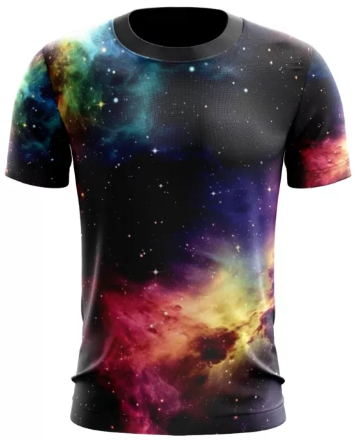 Space Galaxy Full print Sublimated Quick Dry T-shirt 3D novelty round neck 3XL