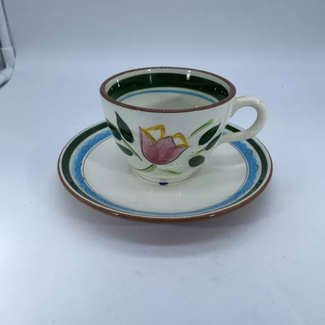 Stangl Pottery Vintage Country Garden Handpainted Tea Cup And Saucer