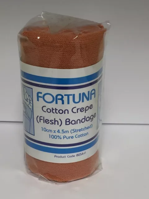 Fortuna Baumwollkrepp (Fleisch) Bandage 10 Cm X 4,5 M Gestreckt