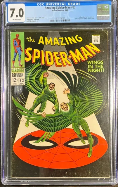 Amazing Spider-Man #63 Cgc 7.0 Off-White Pages 1968